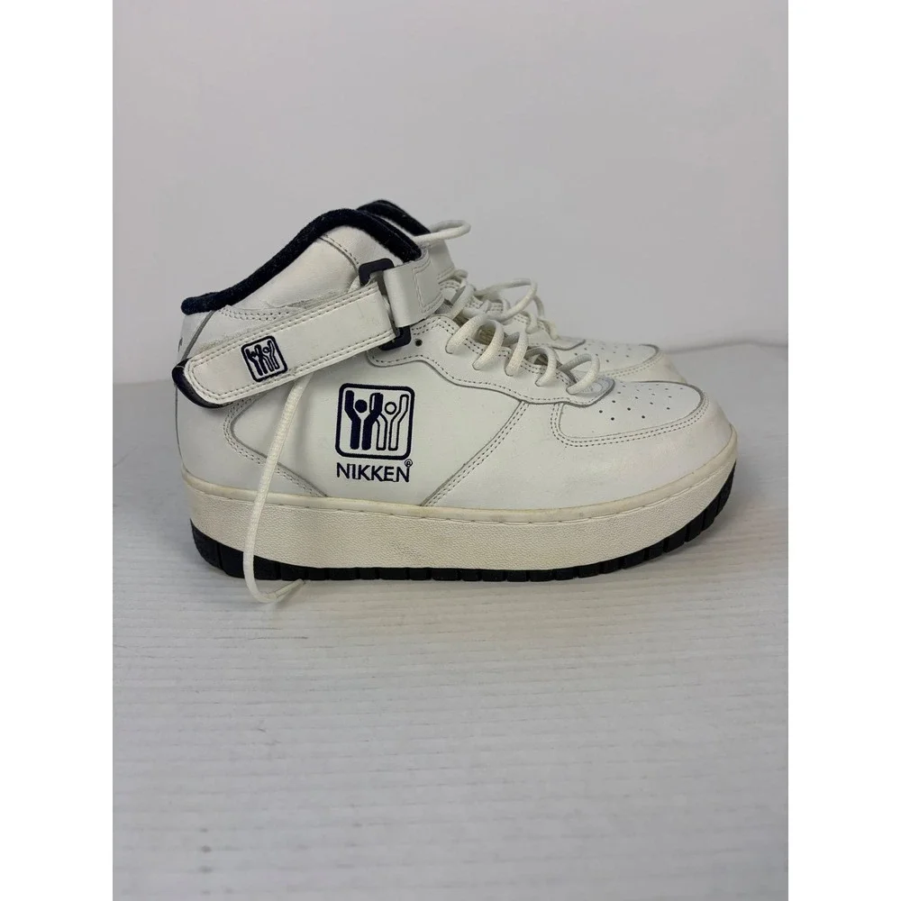 Vintage Nikken CardioStrides Weighted Walking Shoes White Leather Women's 8.5